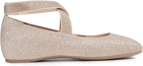 DREAM PAIRS Women's Ballet Flats, Comfortable Slip-On Square Toe Dress Shoes with Elastic Ankle Straps in Kuwait