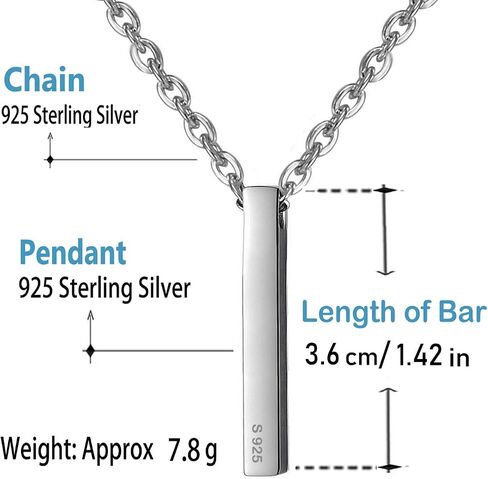Perfect 4U Round Long Necklace 925 Sterling Silver Chain for Women Handcrafted Jewelry 16" - 30" in Saudi Arabia