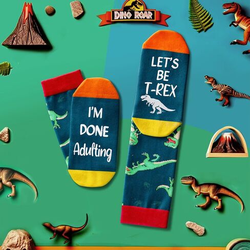 Zmart 2024 Funny Socks for Women Dinosaur Socks Women Dinosaur Socks Men, Dinosaur Gifts for Women Dinosaur Gifts for Boys Dino Gifts in Saudi Arabia