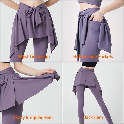 سروال ZffXH للتنس واليوجا بتنورة مع تنورة نسائية نشطة من Skort Athletic Golf Skapri Dance Pants in Kuwait