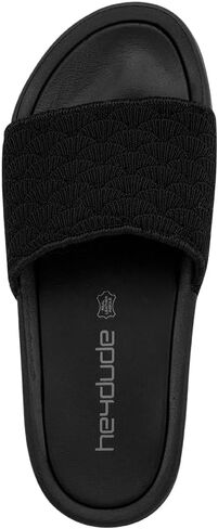 Hey Dude Women's Peggy Black Size 9 | Women’s Footwear | Women’s Slip On Sandals | Comfortable & Light-Weight in Saudi Arabia