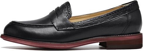 U-lite Women's Classic Sheepskin Penny Loafers Comfortable Slip On Dress Flats Shoes in Kuwait