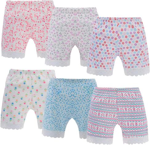 Anktry 2-12 Years Old Girl’s Solid Color Biking Shorts Safety Dress Boyshort Panties for Toddlers 6 Pack Underwear in Saudi Arabia