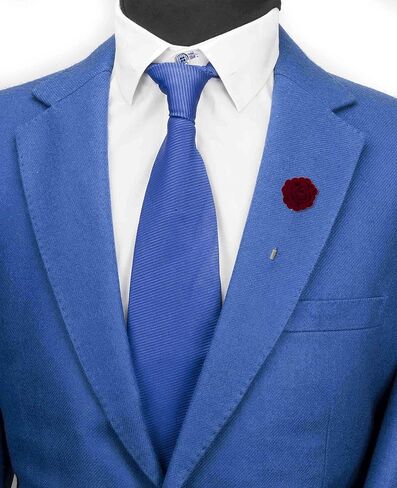 Knighthood Men's Flower Lapel Pin/Brooch Maroon in Saudi Arabia