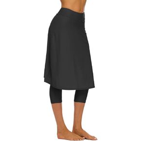 Seagoo Swim Skirt with Leggings Women UV Protection Skirted Swimming Leggings Pants