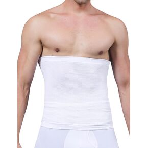 Vaslanda Men Firm Tummy Control Shapewear Compression Waist Cincher Slimming Body Shaper Belly Fat Girdle Stomach Band in Kuwait