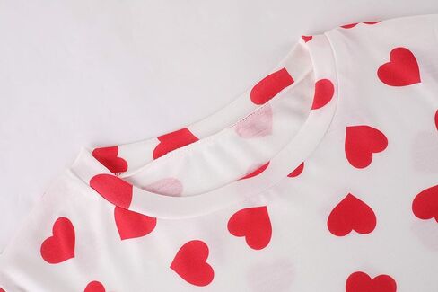 Ivay Womens Heart Printed Long Sleeve Tops Tee Shirts in Kuwait