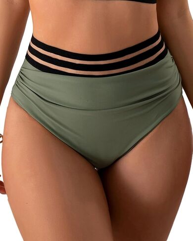 ملابس سباحة نسائية من Eomenie ذات خصر عالٍ وجزء سفلي للتحكم في البطن in Kuwait