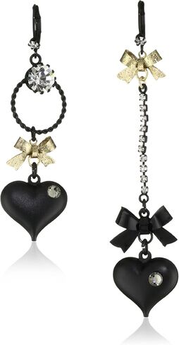 Betsey Johnson Heart/Bow Drop Earrings in Saudi Arabia