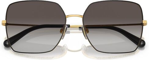 Dolce & Gabbana DG2242-13348G Sunglasses Black Gold/Grey Gradient 57mm in Saudi Arabia