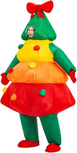 زي KOOY القابل للنفخ، أزياء عيد الميلاد للبالغين، زي عيد الميلاد القابل للنفخ للنساء/الرجال/البالغين، بدلة شخصية عيد الميلاد المنفوخة، زي شجرة عيد الميلاد لقضاء العطلات من أجل زي الحفلات التنكرية in Kuwait