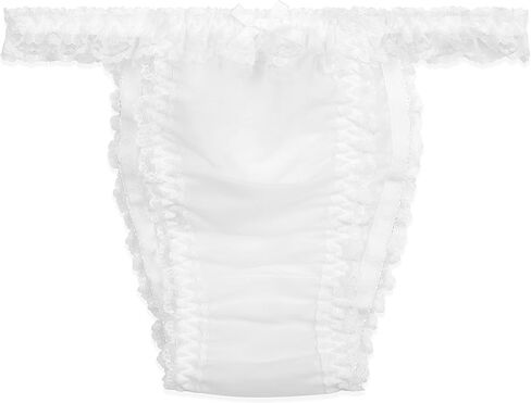 Satini Women's Sheer Frilly Lace Sissy Tanga Knickers Briefs Panties in Saudi Arabia