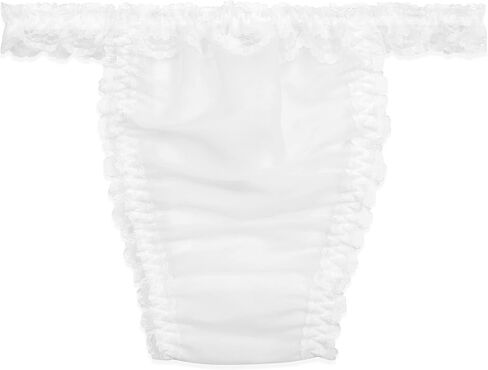 Satini Women's Sheer Frilly Lace Sissy Tanga Knickers Briefs Panties in Saudi Arabia