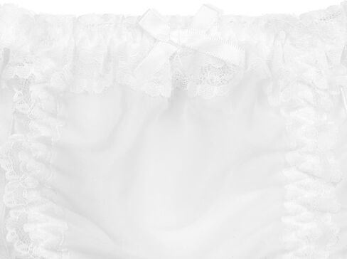 Satini Women's Sheer Frilly Lace Sissy Tanga Knickers Briefs Panties in Saudi Arabia