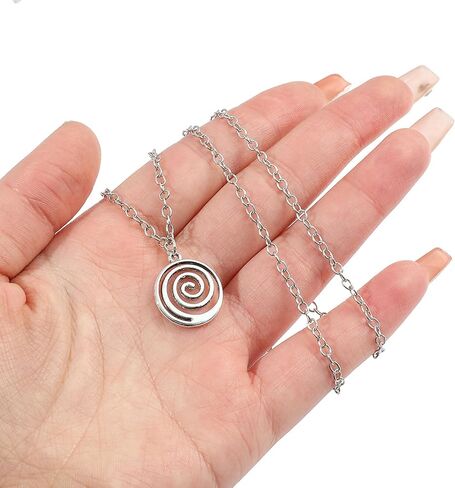 هايكسيت في سي جي مجموعة قلادات هيبي بدلاية على شكل نجمة وقلادة على شكل نجمة للنساء، قلادة حلزونية للنساء، قلادات بانك للنساء، مجوهرات عصرية هدية للنساء والفتيات in Kuwait