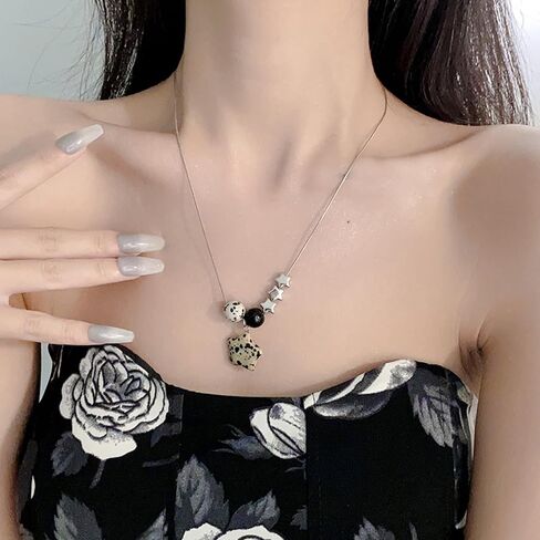 هايكسيت في سي جي مجموعة قلادات هيبي بدلاية على شكل نجمة وقلادة على شكل نجمة للنساء، قلادة حلزونية للنساء، قلادات بانك للنساء، مجوهرات عصرية هدية للنساء والفتيات in Kuwait