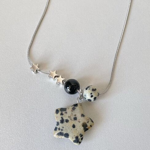 هايكسيت في سي جي مجموعة قلادات هيبي بدلاية على شكل نجمة وقلادة على شكل نجمة للنساء، قلادة حلزونية للنساء، قلادات بانك للنساء، مجوهرات عصرية هدية للنساء والفتيات in Kuwait