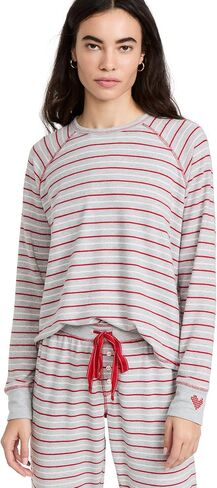 PJ Salvage Women's Loungewear Frosted Fairisle Long Sleeve Top in Saudi Arabia