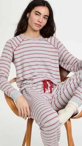PJ Salvage Women's Loungewear Frosted Fairisle Long Sleeve Top in Saudi Arabia