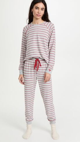 PJ Salvage Women's Loungewear Frosted Fairisle Long Sleeve Top in Saudi Arabia