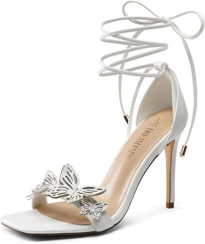 DREAM PAIRS بأربطة بكعب عالٍ بكعب ستيليتو للنساء Strappy Gladiator مثير مفتوح بمقدمة مربعة كعوب أنيقة بكعب أنيق لحفلات الزفاف وأحذية الصنادل in Saudi Arabia