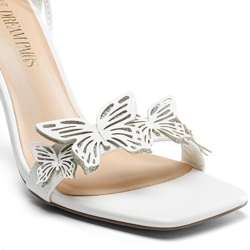 DREAM PAIRS بأربطة بكعب عالٍ بكعب ستيليتو للنساء Strappy Gladiator مثير مفتوح بمقدمة مربعة كعوب أنيقة بكعب أنيق لحفلات الزفاف وأحذية الصنادل in Saudi Arabia