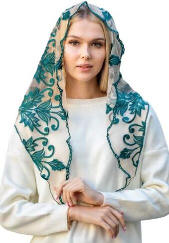 Maria Veils Catholic Mantilla Mass Infinity Veil Church Lace Veil Spanish Chapel Mass Head Covering Veil Long in Saudi Arabia