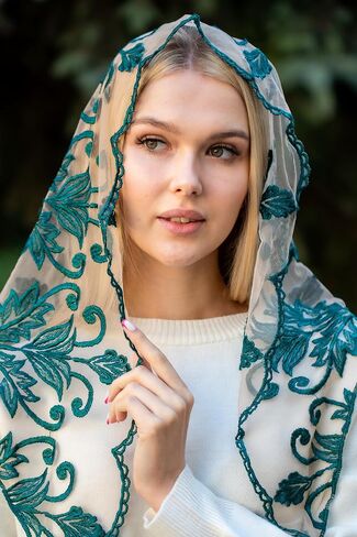 Maria Veils Catholic Mantilla Mass Infinity Veil Church Lace Veil Spanish Chapel Mass Head Covering Veil Long in Saudi Arabia