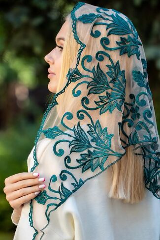 Maria Veils Catholic Mantilla Mass Infinity Veil Church Lace Veil Spanish Chapel Mass Head Covering Veil Long in Saudi Arabia