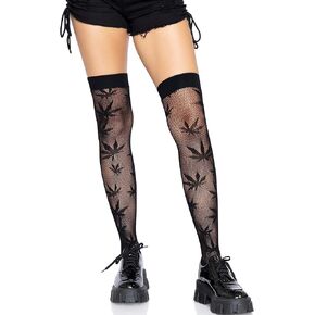 Leg Avenue Womens 420 Fishnet Thigh Highs