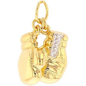 Jewelry America High Polish 14k Yellow Gold 3D Boxing Gloves Charm Sports Pendant in Saudi Arabia