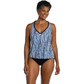 Maxine Of Hollywood Women's Standard V-Neck Racer Back Tankini Swimsuit Top in Kuwait