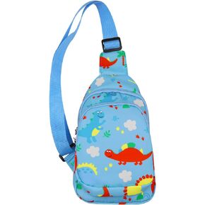 ANKOMINA Small Sling Bag for Kids Cute Cartoon Crossbody Shoulder Bag Unicorn Dinosaur Chest Bag for Outdoor,Travel,Hiking