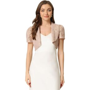 Allegra K Floral Lace Shrug for Women's Work Crop Cardigan Wedding Guest Elegant Bolero in Saudi Arabia
