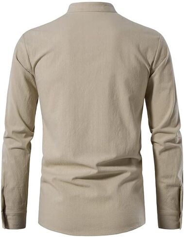 قمصان Kinstell للرجال ذات طراز ريترو بأربطة وأكمام طويلة لأزياء الهالوين في القرون الوسطى من القطن المطابق للفايكنج هيبي in Kuwait