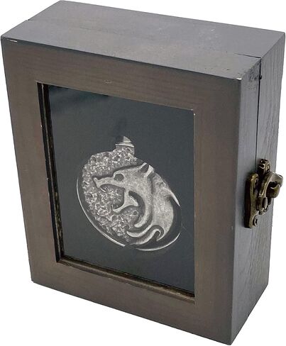 Jinx Netflix's The Witcher White Wolf Medallion Necklace + Wooden Collector Box, Authenic Show Replica in Saudi Arabia