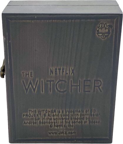 Jinx Netflix's The Witcher White Wolf Medallion Necklace + Wooden Collector Box, Authenic Show Replica in Saudi Arabia