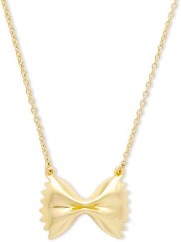 Wanderlust + Co Bow Tie Pasta Gold Necklace 14K Gold Plated Jewelry Hypoallergenic Shower-safe in Saudi Arabia