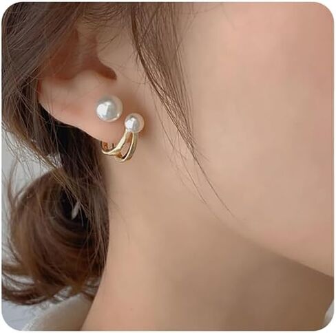 Gold Claw Earrings for Women Double Hoop Earrings for Single Piercing Sparkle Claw Earrings Ear Cuff Earrings for Girls Gold Cat Claw Earrings Jewelry Gift in Kuwait