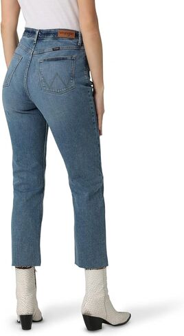 Wrangler Women's High-Rise Rodeo Straight Leg Crop Jean in Kuwait