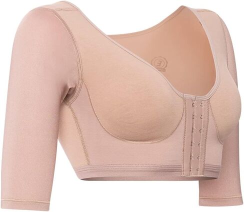 حمالة صدر نسائية من Fajitex مصحح لوضعية الجسم بعد العمليات الجراحية مع أكمام براسير بعد العملية 022100 (بيج، متوسط) in Kuwait