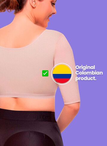 حمالة صدر نسائية من Fajitex مصحح لوضعية الجسم بعد العمليات الجراحية مع أكمام براسير بعد العملية 022100 (بيج، متوسط) in Kuwait