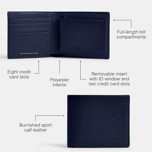 Coach Men's 3 in 1 Wallet in Burnished Leather in Saudi Arabia