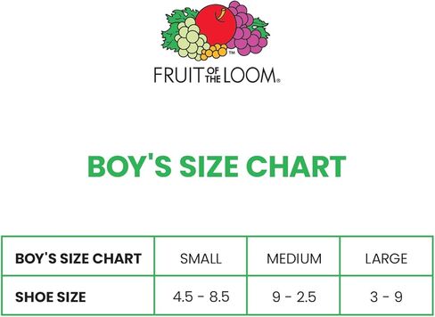 Fruit Of the Loom Boys' Durable Cushion Ankles Socks (10 Pack), White, Large in Kuwait