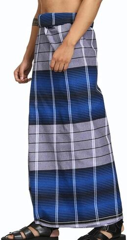 ثيرد اي اكسبورت طقم ملابس لافالافا مصنوع من القطن بنسبة 100% للرجال من هاندلوم، طقم من 3 قطع من قماش لافالافا، فيشتي للرجال من موندو كيرالا in Kuwait