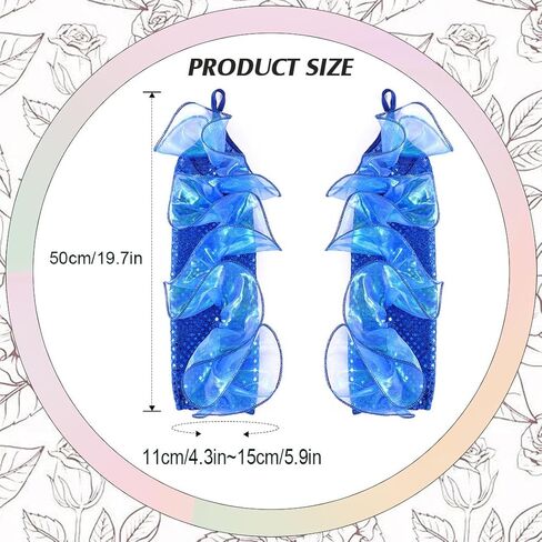 GEMILY Fashion Sequin Gloves Long Cosplay Fingerless Gloves Yarn Sparkly Rave Party Elastic Fairy Gloves for Women and Girls in Kuwait