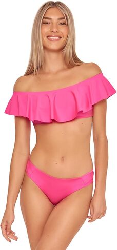 ملابس السباحة النسائية القياسية موناكو بدون أكتاف مكشكشة من Trina Turk، ملابس سباحة منفصلة in Kuwait