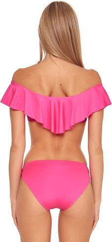 ملابس السباحة النسائية القياسية موناكو بدون أكتاف مكشكشة من Trina Turk، ملابس سباحة منفصلة in Kuwait