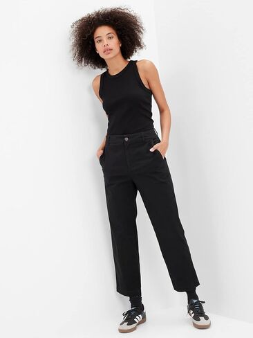 GAP Women's High Rise Girlfriend Khaki in Saudi Arabia
