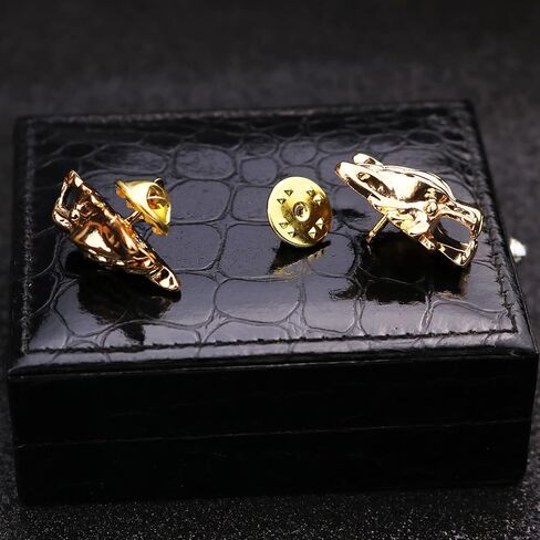 Punk Wolf Head Long Chain Brooch, Gold/Silver Chain Tassel Brooch Pin, Cool Animal Head Collar Coat Pin for Men's Corsage Pin in Saudi Arabia